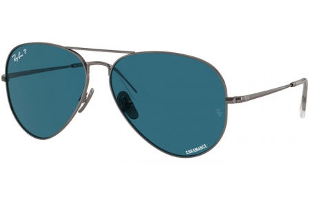 Gafas de Sol - Ray-Ban® - Ray-Ban® RB8089 AVIATOR TITANIUM - 165/S2 GUNMETAL // BLUE POLARIZED