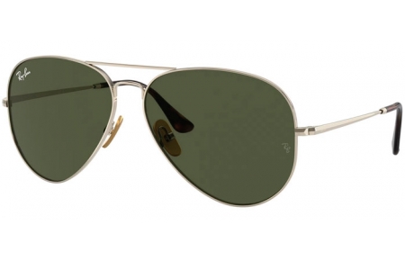 Gafas de Sol - Ray-Ban® - Ray-Ban® RB8089 AVIATOR TITANIUM - 926531  GOLD // GREEN