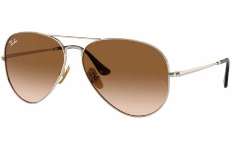 Gafas de Sol - Ray-Ban® - Ray-Ban® RB8089 AVIATOR TITANIUM - 926551  GOLD // BROWN GRADIENT