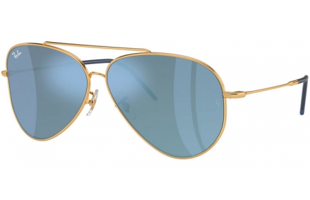 Gafas de Sol - Ray-Ban® - Ray-Ban® RBR0101S AVIATOR REVERSE - 001/GA GOLD ARISTA // DARK GREY MIRROR TURQUOISE