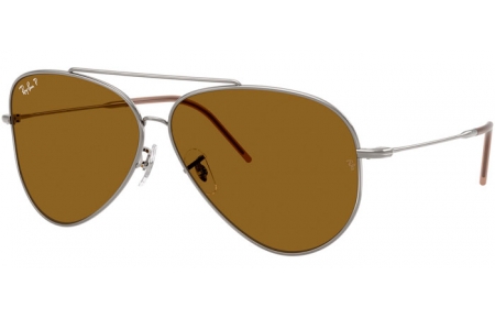 Gafas de Sol - Ray-Ban® - Ray-Ban® RBR0101S AVIATOR REVERSE - 004/83 GUNMETAL // BROWN POLARIZED