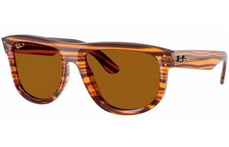 Gafas de Sol - Ray-Ban® - Ray-Ban® RBR0501S BOYFRIEND REVERSE - 679183  STRIPED HAVANA // DARK BROWN POLARIZED