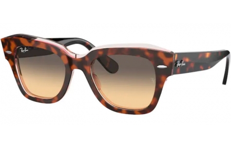 Gafas de Sol - Ray-Ban® - Ray-Ban® RB2186 STATE STREET - 1324BG HAVANA ON TRANSPARENT PINK // BROWN VINTAGE