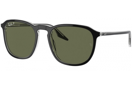 Gafas de Sol - Ray-Ban® - Ray-Ban® RB2203 - 919/58  BLACK ON TRANSPARENT // GREEN POLARIZED