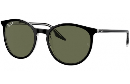 Gafas de Sol - Ray-Ban® - Ray-Ban® RB2204 - 919/58  BLACK ON TRANSPARENT // GREEN POLARIZED