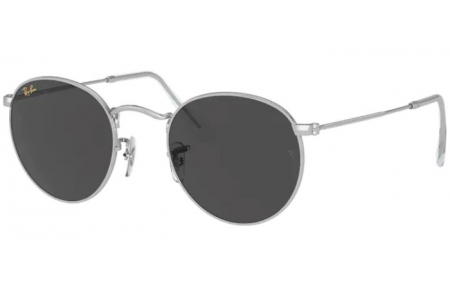 Gafas de Sol - Ray-Ban® - Ray-Ban® RB3447 ROUND METAL - 9198B1 SILVER // DARK GREY