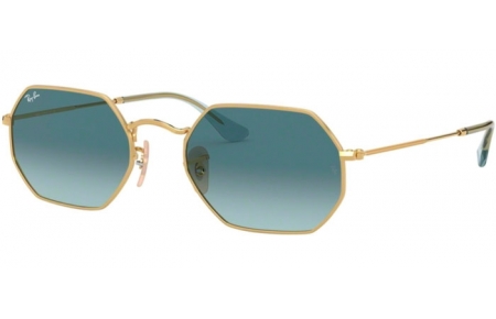 Gafas de Sol - Ray-Ban® - Ray-Ban® RB3556N OCTAGONAL - 91233M GOLD // BLUE GREY GRADIENT