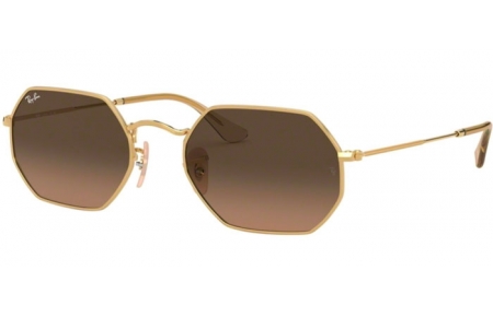 Sunglasses - Ray-Ban® - Ray-Ban® RB3556N OCTAGONAL - 912443 GOLD // BROWN GREY GRADIENT