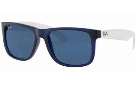 Gafas de Sol - Ray-Ban® - Ray-Ban® RB4165 JUSTIN - 651180 RUBBER TRANSPARENT BLUE // DARK BLUE