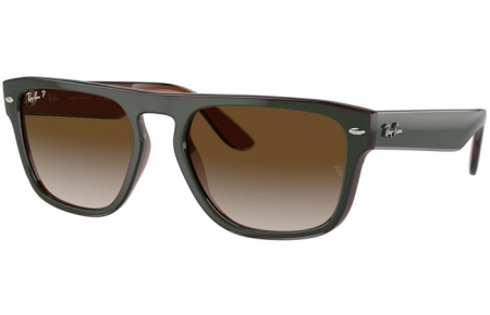 Gafas de Sol - Ray-Ban® - Ray-Ban® RB4407 - 6732T5 GREEN DARK GREY TRANSPARENT BROWN // GREY GRADIENT BROWN POLARIZED