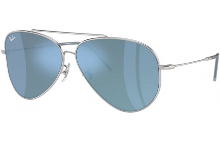 Gafas de Sol - Ray-Ban® - Ray-Ban® RBR0101S AVIATOR REVERSE - 003/GA SILVER // BLUE MIRROR SILVER