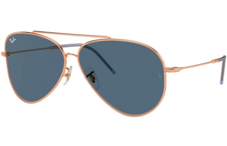 Gafas de Sol - Ray-Ban® - Ray-Ban® RBR0101S AVIATOR REVERSE - 92023A  ROSE GOLD // BLUE