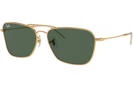 Gafas de Sol - Ray-Ban® - Ray-Ban® RBR0102S CARAVAN REVERSE - 001/VR GOLD // GREEN