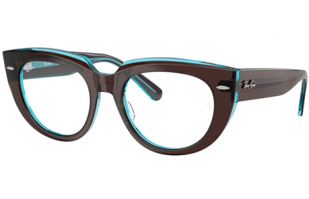 Monturas - Ray-Ban® - RX5586 DOREEN - 8366  BROWN ON TRANSPARENT BLUE