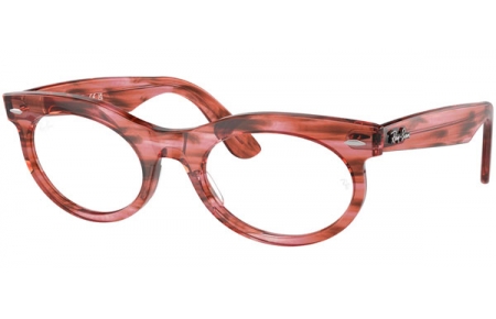 Lunettes de vue - Ray-Ban® - RX2242V WAYFARER OVAL - 8363  STRIPED TRANSPARENT PINK