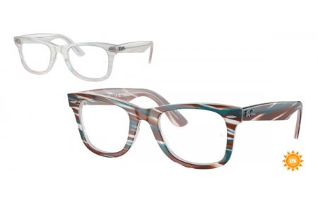 Monturas - Ray-Ban® - RX4340V - 8382  PHOTOCHROMATIC STRIPED LIGHT BLUE