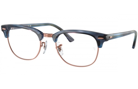 Monturas - Ray-Ban® - RX5154 CLUBMASTER - 8374  STRIPED BLUE ON ROSE GOLD