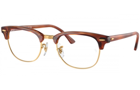 Monturas - Ray-Ban® - RX5154 CLUBMASTER - 8375  STRIPED BROWN ON GOLD