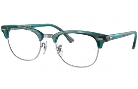 Monturas - Ray-Ban® - RX5154 CLUBMASTER - 8377  STRIPED GREEN ON SILVER