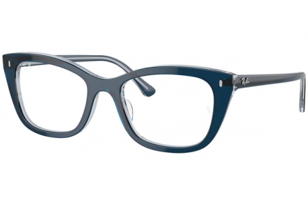 Lunettes de vue - Ray-Ban® - RX5433 - 8324 BLUE ON TRANSPARENT BLUE