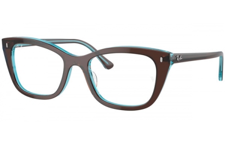 Monturas - Ray-Ban® - RX5433 - 8366 BROWN ON TRANSPARENT BLUE