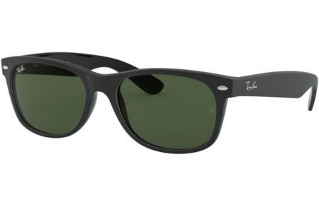 Gafas de Sol - Ray-Ban® - Ray-Ban® RB2132 NEW WAYFARER - 646231 TOP RUBBER BLACK ON SHINY BLACK // GREEN