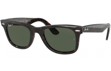 Gafas de Sol - Ray-Ban® - Ray-Ban® RB2140 ORIGINAL WAYFARER - 902/58 TORTOISE // GREEN POLARIZED