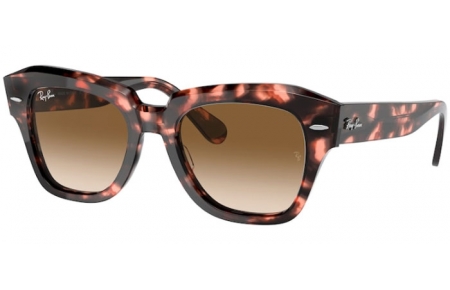 Gafas de Sol - Ray-Ban® - Ray-Ban® RB2186 STATE STREET - 133451 PINK HAVANA // BROWN GRADIENT