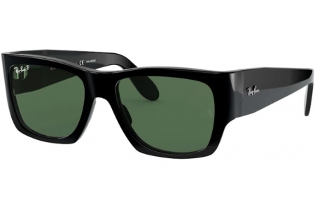 Gafas de Sol - Ray-Ban® - Ray-Ban® RB2187 NOMAD - 901/58 SHINY BLACK // GREEN POLARIZED