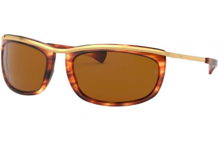 Gafas de Sol - Ray-Ban® - Ray-Ban® RB2319 OLYMPIAN I - 954/57 STRIPPED HAVANA // BROWN POLARIZED