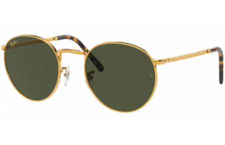 Gafas de Sol - Ray-Ban® - Ray-Ban® RB3637 NEW ROUND - 919631 LEGEND GOLD // GREEN