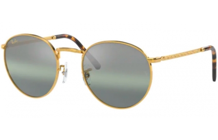 Gafas de Sol - Ray-Ban® - Ray-Ban® RB3637 NEW ROUND - 9196G4 LEGEND GOLD // CLEAR GRADIENT DARK GREEN POLARIZED