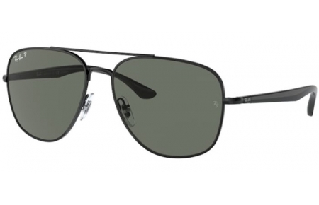 Gafas de Sol - Ray-Ban® - Ray-Ban® RB3683 - 002/58 BLACK // GREEN POLARIZED