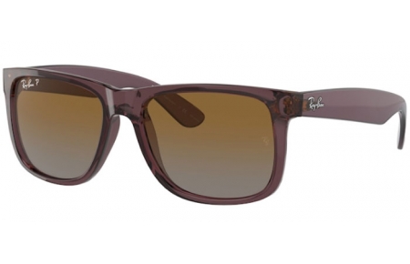 Gafas de Sol - Ray-Ban® - Ray-Ban® RB4165 JUSTIN - 6597T5 TRANSPARENT DARK BROWN // BROWN GRADIENT POLARIZED