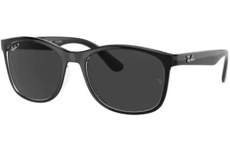 Gafas de Sol - Ray-Ban® - Ray-Ban® RB4374 - 603948 BLACK ON TRANSPARENT // BLACK POLARIZED