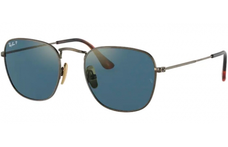 Gafas de Sol - Ray-Ban® - Ray-Ban® RB8157 FRANK - 9207T0 DEMIGLOSS ANTIQUE GOLD // BLUE MIRROR GOLD POLARIZED