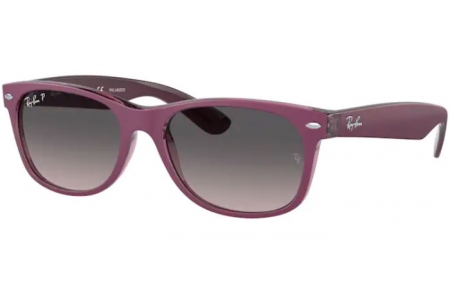 Gafas de Sol - Ray-Ban® - Ray-Ban® RB2132 NEW WAYFARER - 6606M3 MATTE VIOLET ON TRANSPARENT VI // GREY GRADIENT POLARIZED