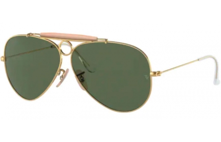 Gafas de Sol - Ray-Ban® - Ray-Ban® RB3138 SHOOTER - W3401 ARISTA // G-15 GREEN