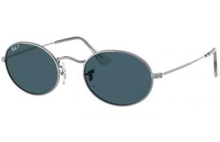 Gafas de Sol - Ray-Ban® - Ray-Ban® RB3547 OVAL - 003/R5 SILVER // BLUE