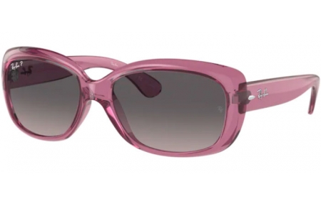 Lunettes de soleil - Ray-Ban® - Ray-Ban® RB4101 JACKIE OHH - 6591M3 TRANSPARENT VIOLET // GREY GRADIENT POLARIZED