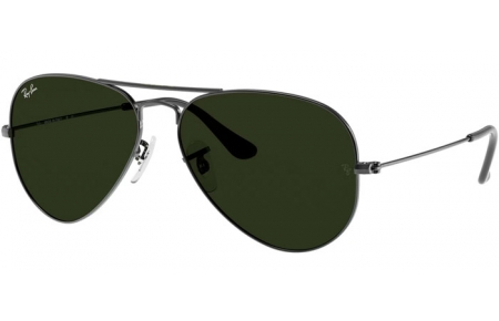 Gafas de Sol - Ray-Ban® - Ray-Ban® RB3025 AVIATOR LARGE METAL - W0879 GUNMETAL // CRYSTAL GREY GREEN