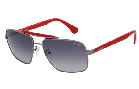 Gafas de Sol - Police - S8645 - 0568 DARK RUTHENIUM RED // SOMKE BURGUNDY GRADIENT