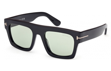 Gafas de Sol - Tom Ford - FAUSTO FT0711 - 01N  SHINY BLACK // GREEN PHOTOCHROMATIC