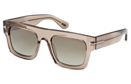 Gafas de Sol - Tom Ford - FAUSTO FT0711 - 47Q  LIGHT BROWN // GREEN GRADIENT MIRROR