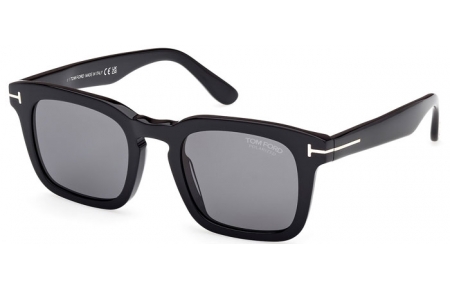 Gafas de Sol - Tom Ford - DAX FT0751 - 01D  SHINY BLACK // DARK GREY POLARIZED