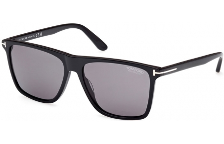 Gafas de Sol - Tom Ford - FLETCHER FT0832 - 01D  SHINY BLACK // GREY POLARIZED