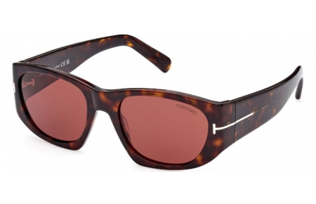 Gafas de Sol - Tom Ford - CYRILLE-02 FT0987  - 52S  DARK HAVANA // BURGUNDY