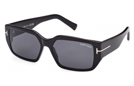 Gafas de Sol - Tom Ford - SILVANO-02 FT0989 - 01A  SHINY BLACK // GREY