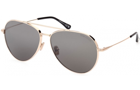 Gafas de Sol - Tom Ford - DASHEL-02 FT0996 - 28A  SHINY GOLD // GREY