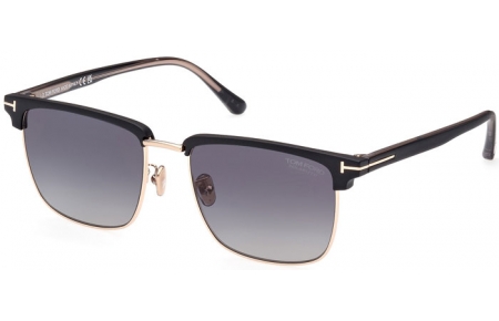 Gafas de Sol - Tom Ford - HUDSON-02 FT0997-H - 02D  MATTE BLACK // GREY POLARIZED